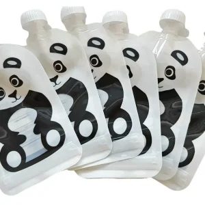 ‘Zipper‘ Panda Pouches 6-pack - Fill N Squeeze Köp online